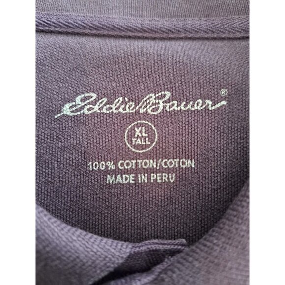 🪻BOGO🪻 Eddie Bauer Men's Golf Polo‎ Shirt  100% Cotton Size XLT Purple - Picture 5 of 7